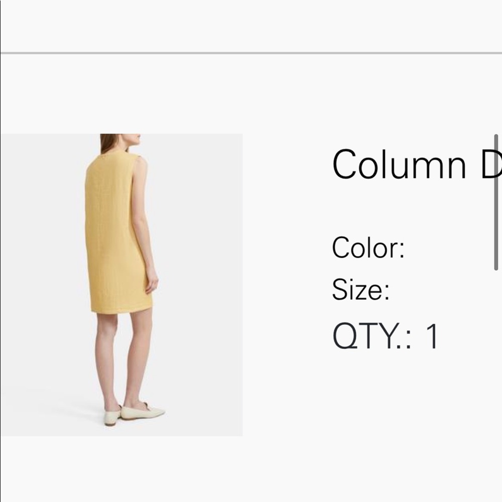 Theory column linen dress